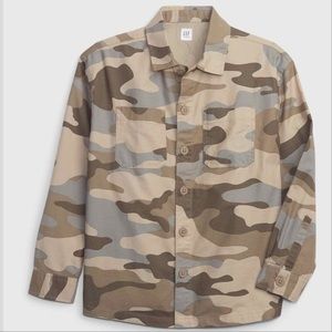 GAP Kids Organic Cotton Camo Overshirt Brand New with Tags